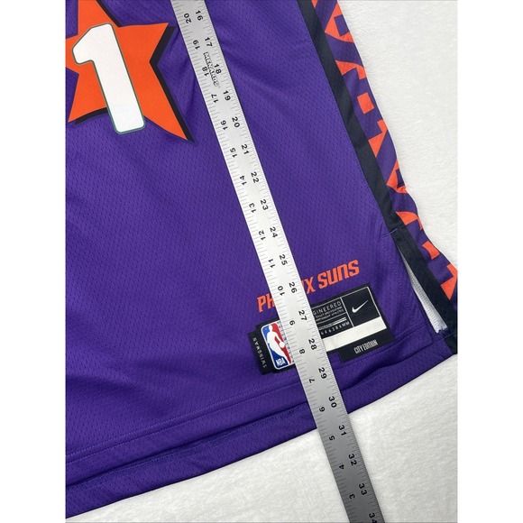 BNWT Devin Booker Phoenix Suns The Valley Nike Authentic Jersey, sz 44 Medium - Picture 6 of 7
